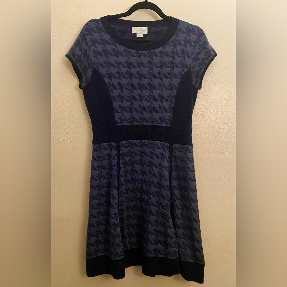 Jessica Simpson Dress blue houndstooth
